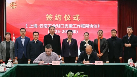 《上海—云南工會對口支援工作框架協議（2025—2027年）》簽訂