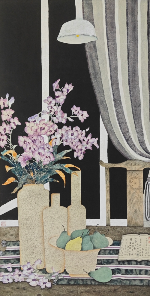 48-董彥君-晉能控股煤業集團-古韻-國畫-138X69cm-外框尺寸-186X75.5CM