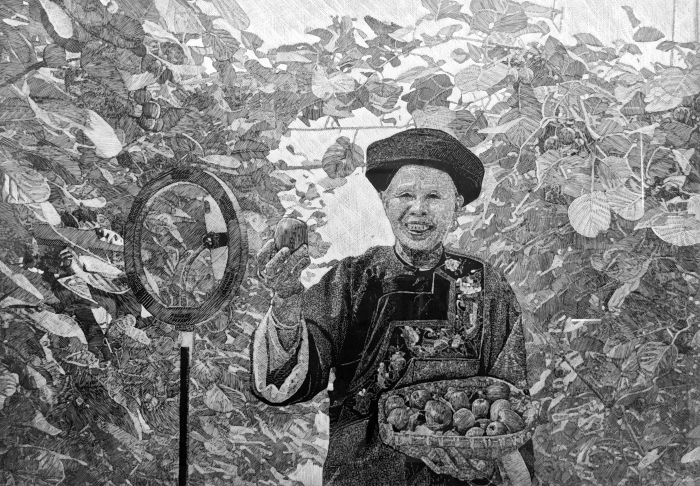 88-趙琳-中國石油化工集團有限公司-版畫-山果熟了-71X100cm-外框尺寸115X86cm