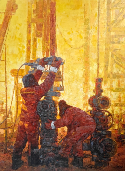 60-黃會民-油畫-晨-外框尺寸-222X161.5CM