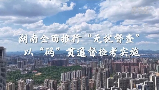 鍥而不舍落實中央八項規定精神丨湖南全面推行“無擾督查” 以“碼”貫通督檢考實施