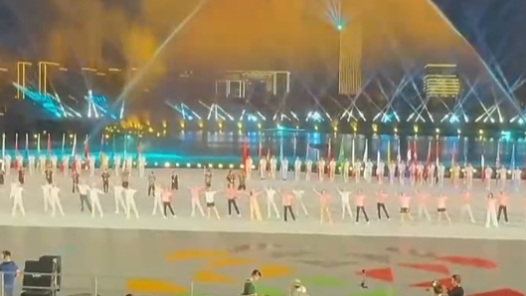 成都世運會開幕式進行最后一次聯(lián)排