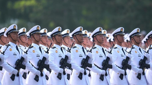 閱兵現場｜海軍方隊：受閱隊伍中平均年齡最小的方（梯）隊