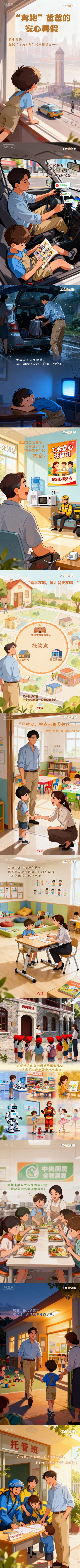 “奔跑”爸爸的“安心托管”攻略來咯！｜工會“繪”創新