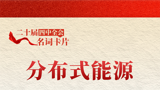 二十屆四中全會(huì)名詞卡片：分布式能源